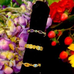 💍💎Cubic Zirconia & 14K Gold- Plated ring set💍💎